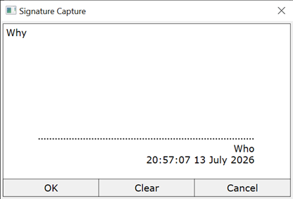 Signature capture